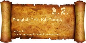 Menyhért Róbert névjegykártya